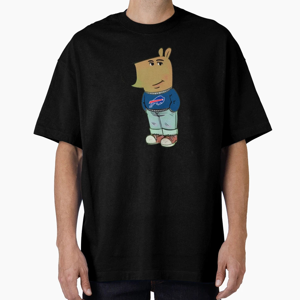 Buffalo Bills Just Chill Guy Meme T-Shirt - Minimalist Print Men Women - T-Shirt, Sweatshirt, Hoodie