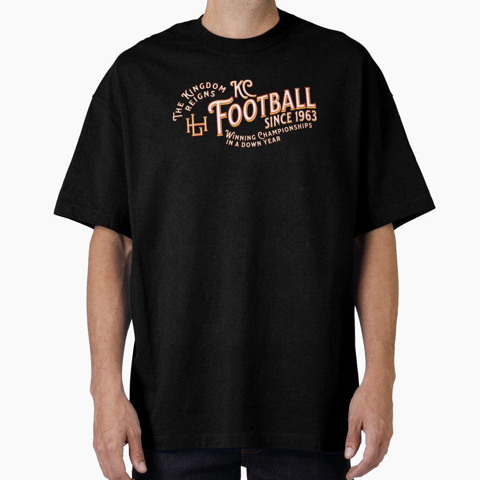 Kc Football Winning Championships Down T-Shirt - Custom Art Print Unisex - T-Shirt, Sweatshirt, Hoodie