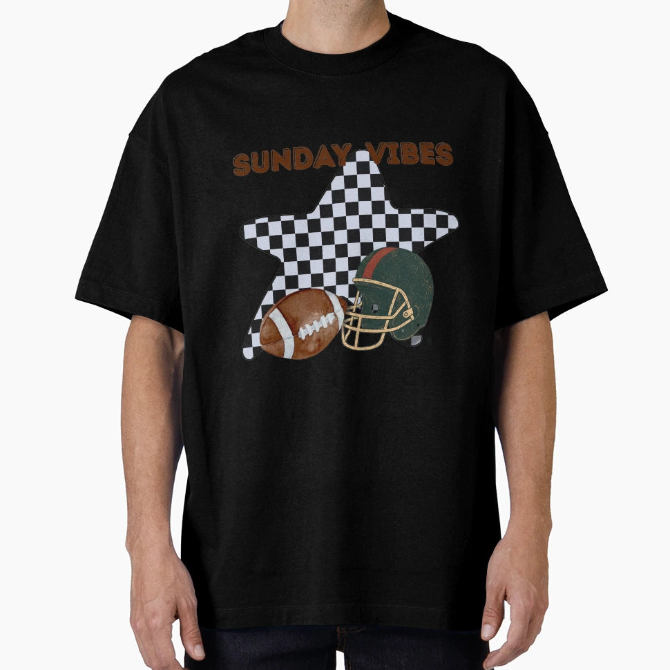 Game Day Football Helmet Sunday Vibes T-Shirt - Streetwear Style Unisex - T-Shirt, Sweatshirt, Hoodie