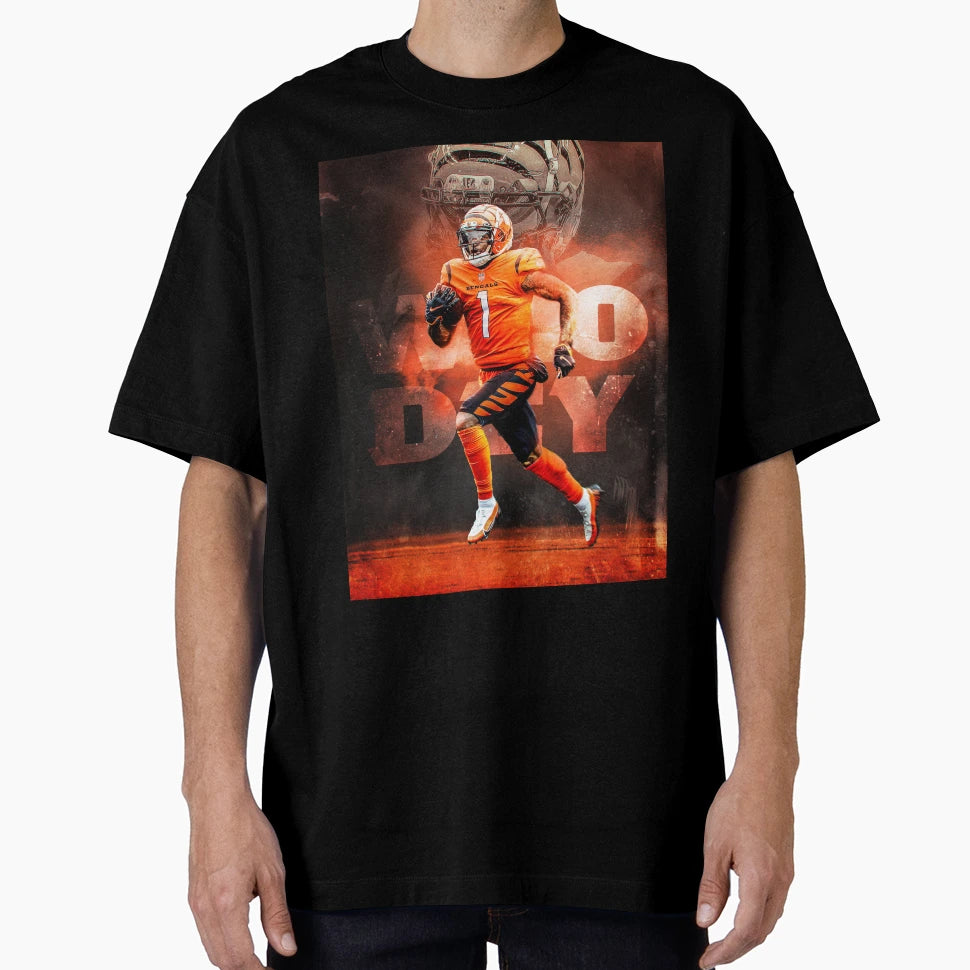 Jamarr Chase Cincinnati Who Dey Sports T-Shirt - Custom Art Print Unisex - T-Shirt, Sweatshirt, Hoodie