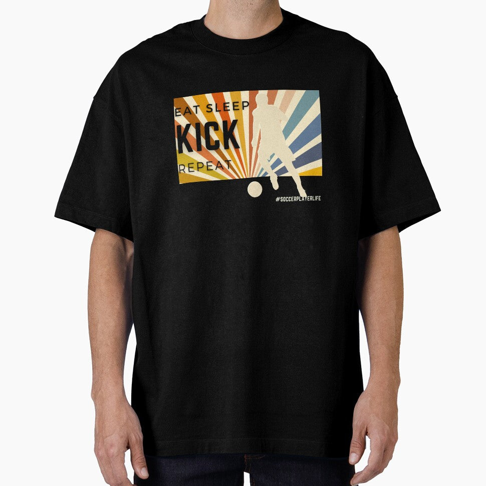 Eat Sleep Kick Repeat by Be Chill - Adult & Kids T-Shirts, Sweatshirts & Hoodies apparel design preview 1