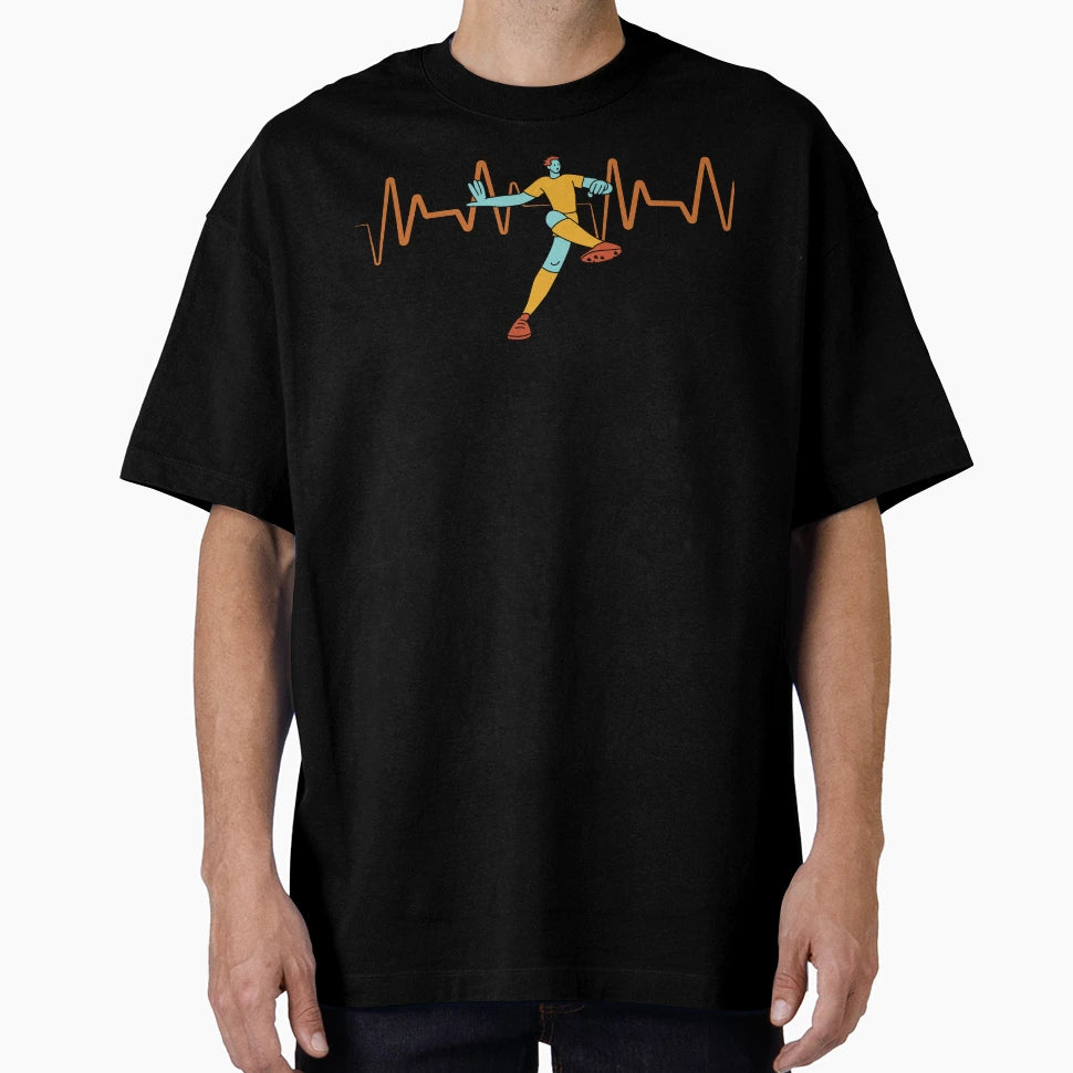 Soccer Player Heart Beat Soccer Teams T-Shirt - Custom Art Print Men Women - T-Shirt, Sweatshirt, Hoodie