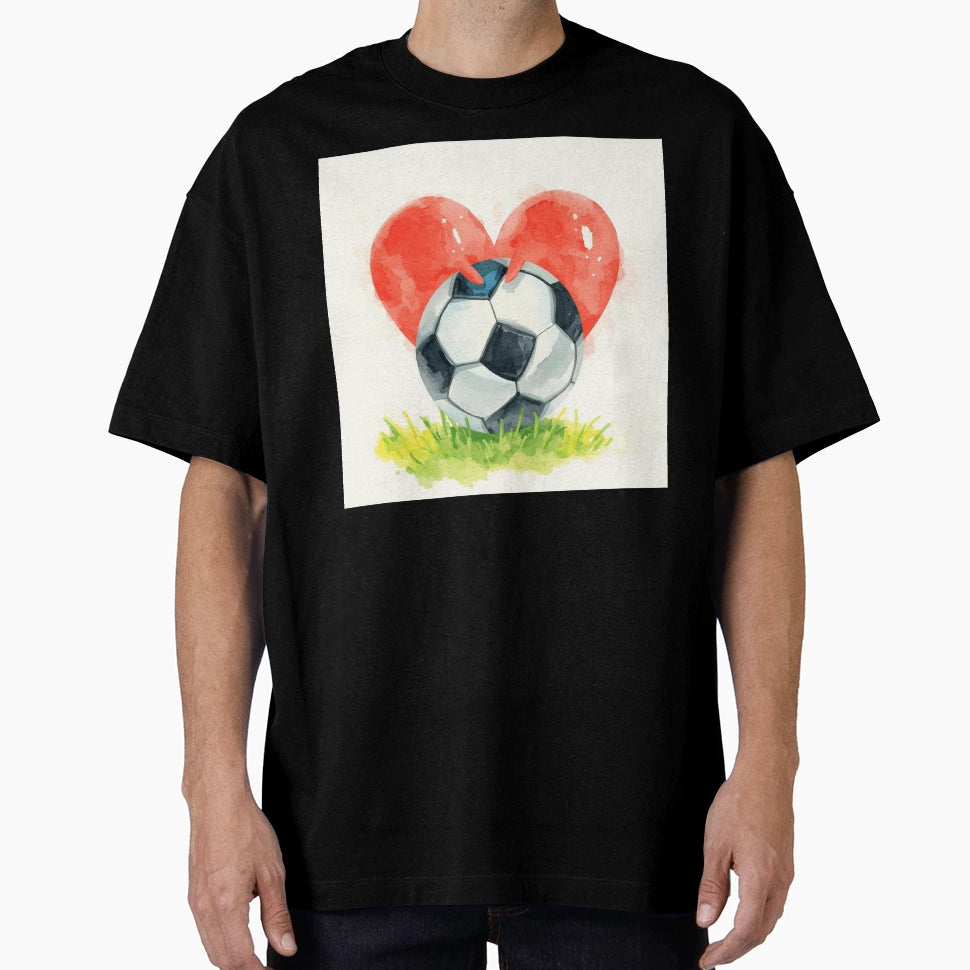 Soccer Love T-Shirt - Custom Art Print Unisex - T-Shirt, Sweatshirt, Hoodie