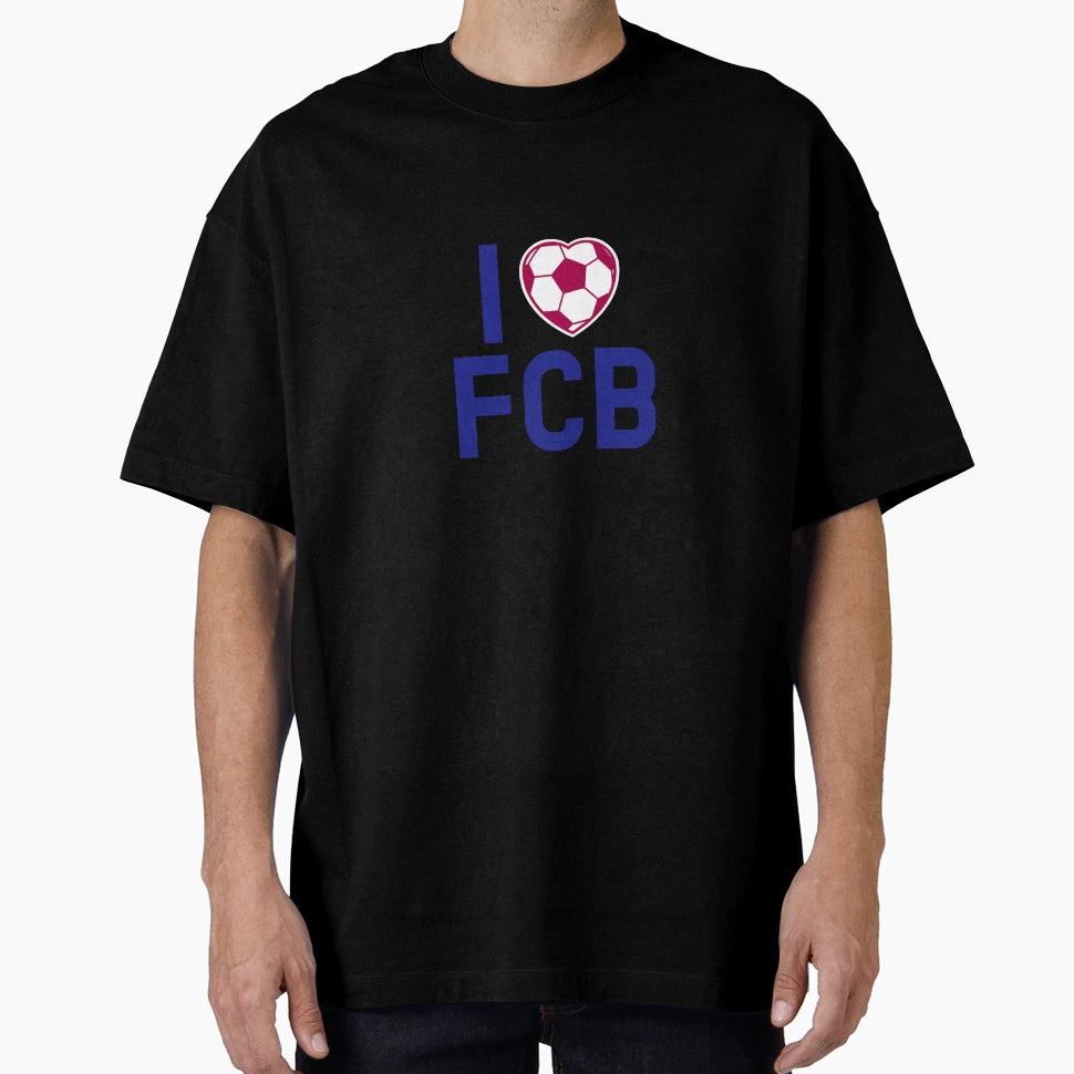 I Love Fc Barcelona Soccer Ball T-Shirt - Casual Everyday Wear Men Women - T-Shirt, Sweatshirt, Hoodie