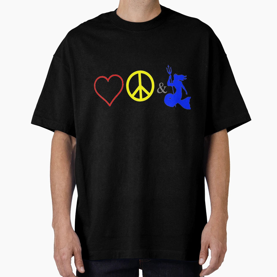 Love Peace Mermen T-Shirt - Trendy Graphic for Adults - T-Shirt, Sweatshirt, Hoodie