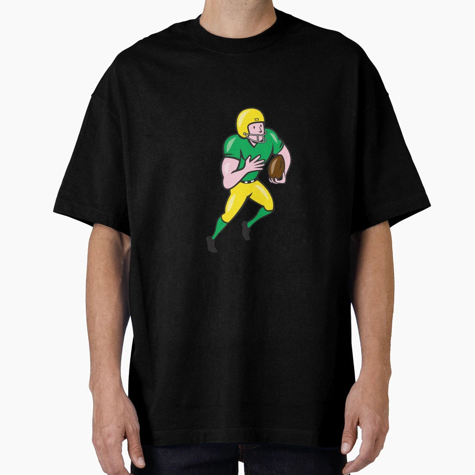 American Football Receiver Running Ball T-Shirt - Minimalist Print Unisex - T-Shirt, Sweatshirt, Hoodie