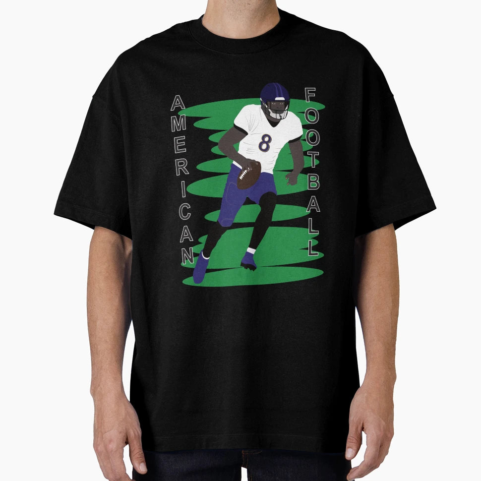 American Football Player Action T-Shirt - Casual Everyday Wear Men Women - T-Shirt, Sweatshirt, Hoodie