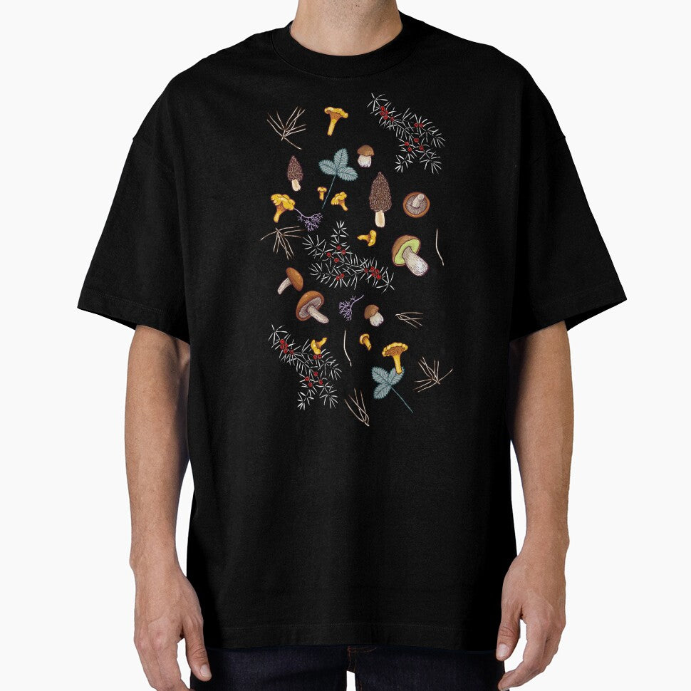 Dark wild forest mushrooms by smalldrawing - Adult & Kids T-Shirts, Sweatshirts & Hoodies apparel design preview 1