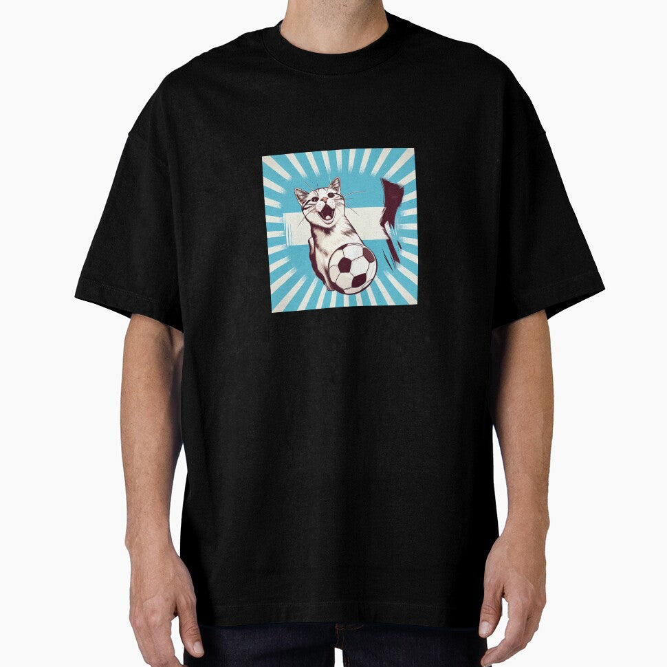 Argentine winning world cup cat version by Deluzion - Adult & Kids T-Shirts, Sweatshirts & Hoodies apparel design preview 1