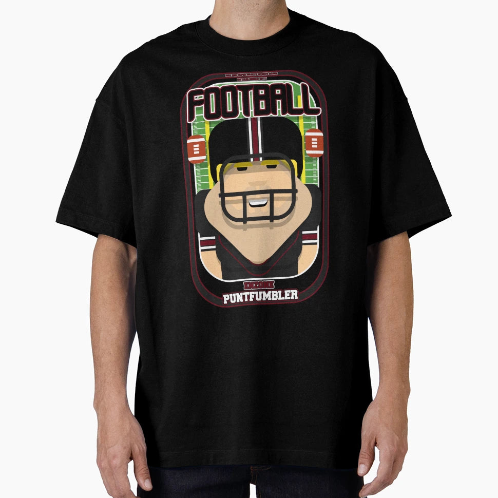 American Football Black And Maroon T-Shirt - Custom Art Print Men Women - T-Shirt, Sweatshirt, Hoodie
