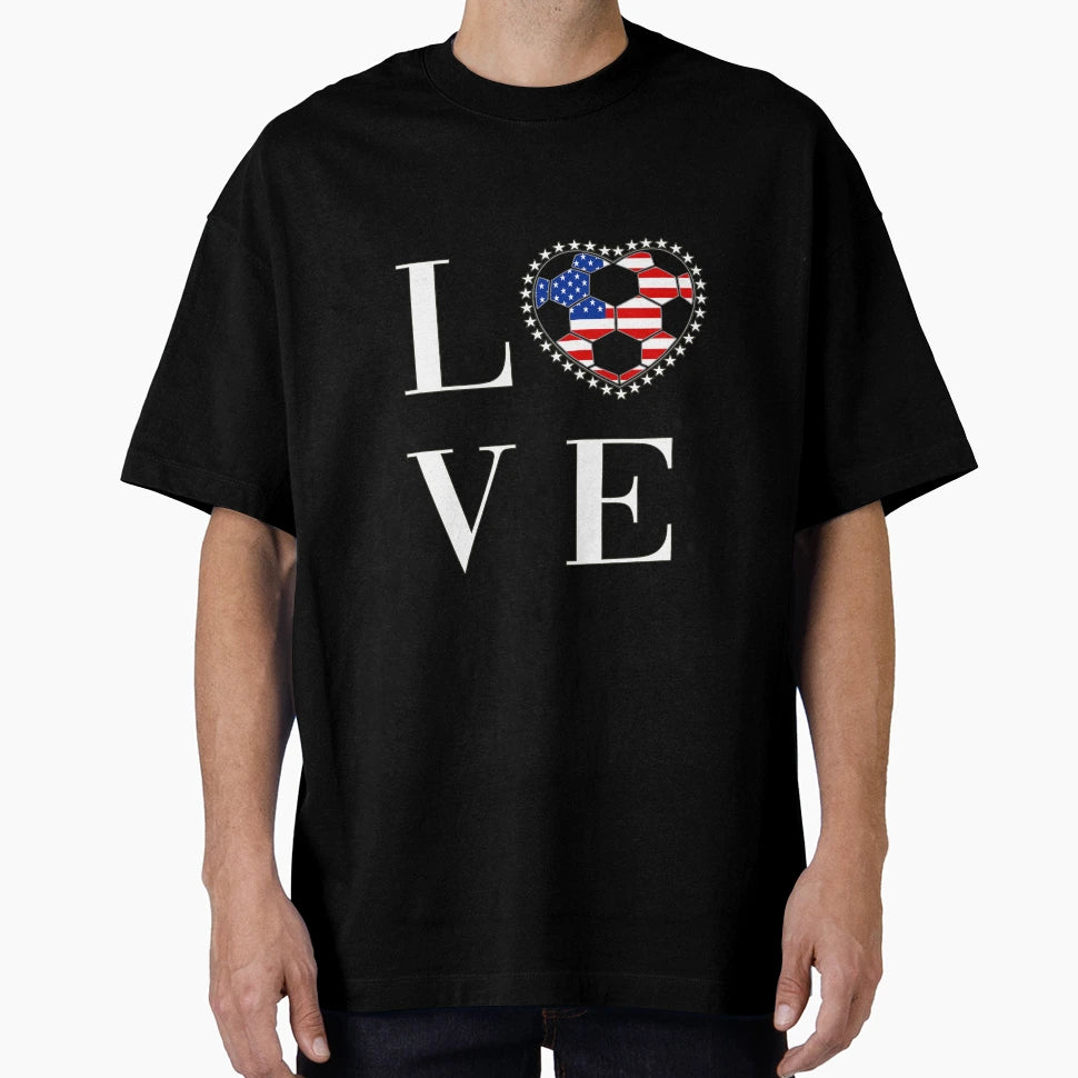 Soccer Heart Shape Soccer Ball T-Shirt - Unique Graphic Men Women - T-Shirt, Sweatshirt, Hoodie