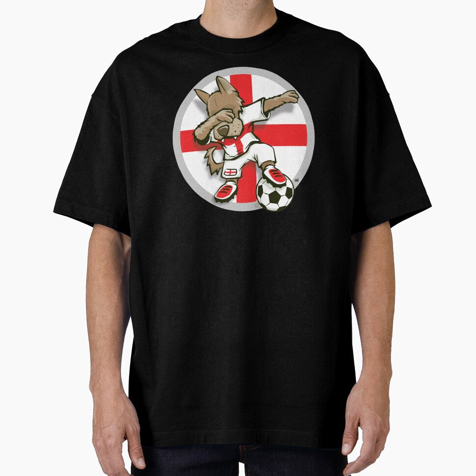 Football Dabbing Dog England by m. i. - Adult & Kids T-Shirts, Sweatshirts & Hoodies apparel design preview 1