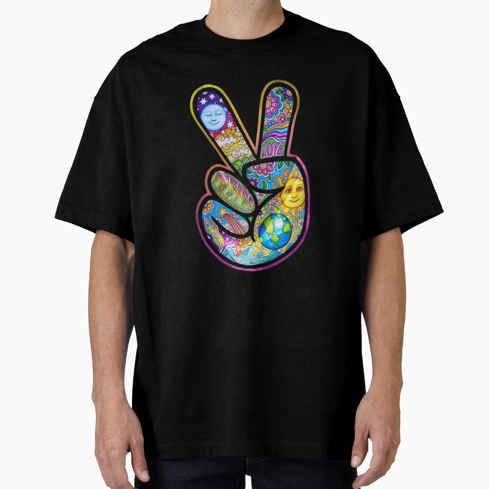 Peace And Love From 60S T-Shirt - Casual Everyday Wear Men Women - T-Shirt, Sweatshirt, Hoodie