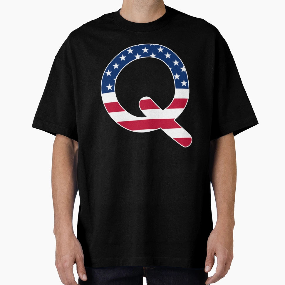 Letter Q Capital Alphabet American T-Shirt - Minimalist Print Men Women - T-Shirt, Sweatshirt, Hoodie