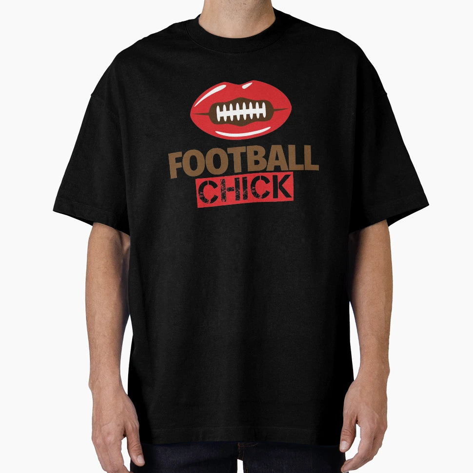 Football Chick T-Shirt - Minimalist Print Men Women - T-Shirt, Sweatshirt, Hoodie