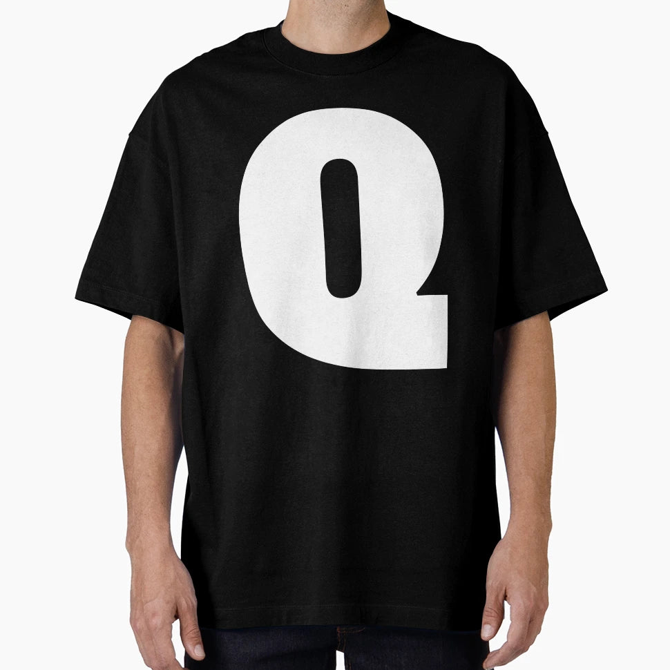 Alphabet Q Uppercase Letter Q Letter T-Shirt - Minimalist Print for Adults - T-Shirt, Sweatshirt, Hoodie