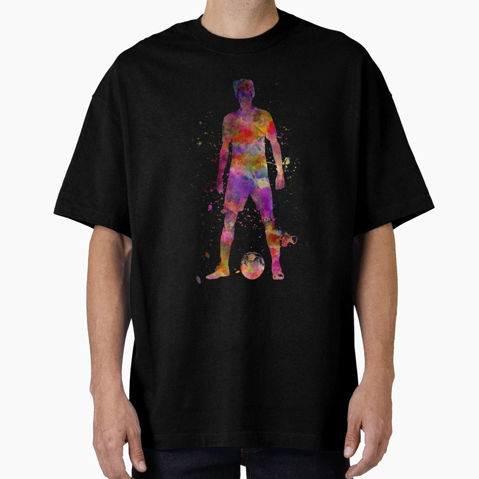 Soccer Football Player Young Standing T-Shirt - Streetwear Style Men Women - T-Shirt, Sweatshirt, Hoodie
