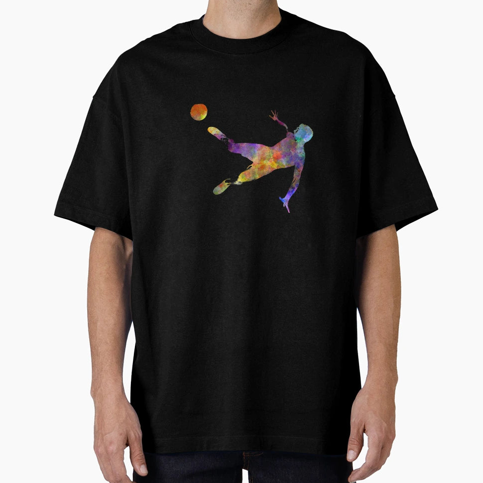 Soccer Football Player Flying Kicking T-Shirt - Streetwear Style for Adults - T-Shirt, Sweatshirt, Hoodie