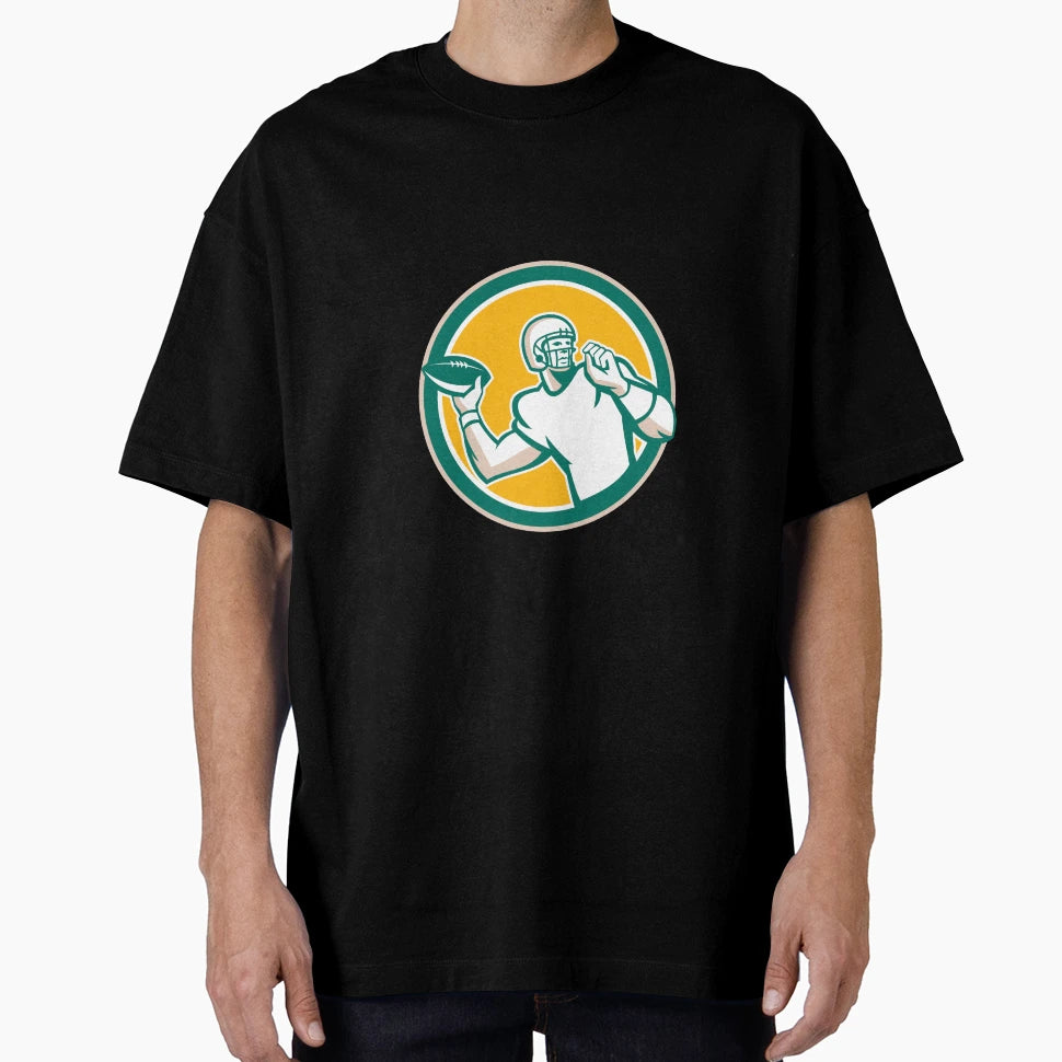 American Football Qb Throwing Circle T-Shirt - Casual Everyday Wear Unisex - T-Shirt, Sweatshirt, Hoodie