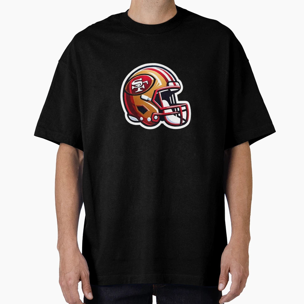 Red Gold Helmet Icon T-Shirt - Minimalist Print Men Women - T-Shirt, Sweatshirt, Hoodie