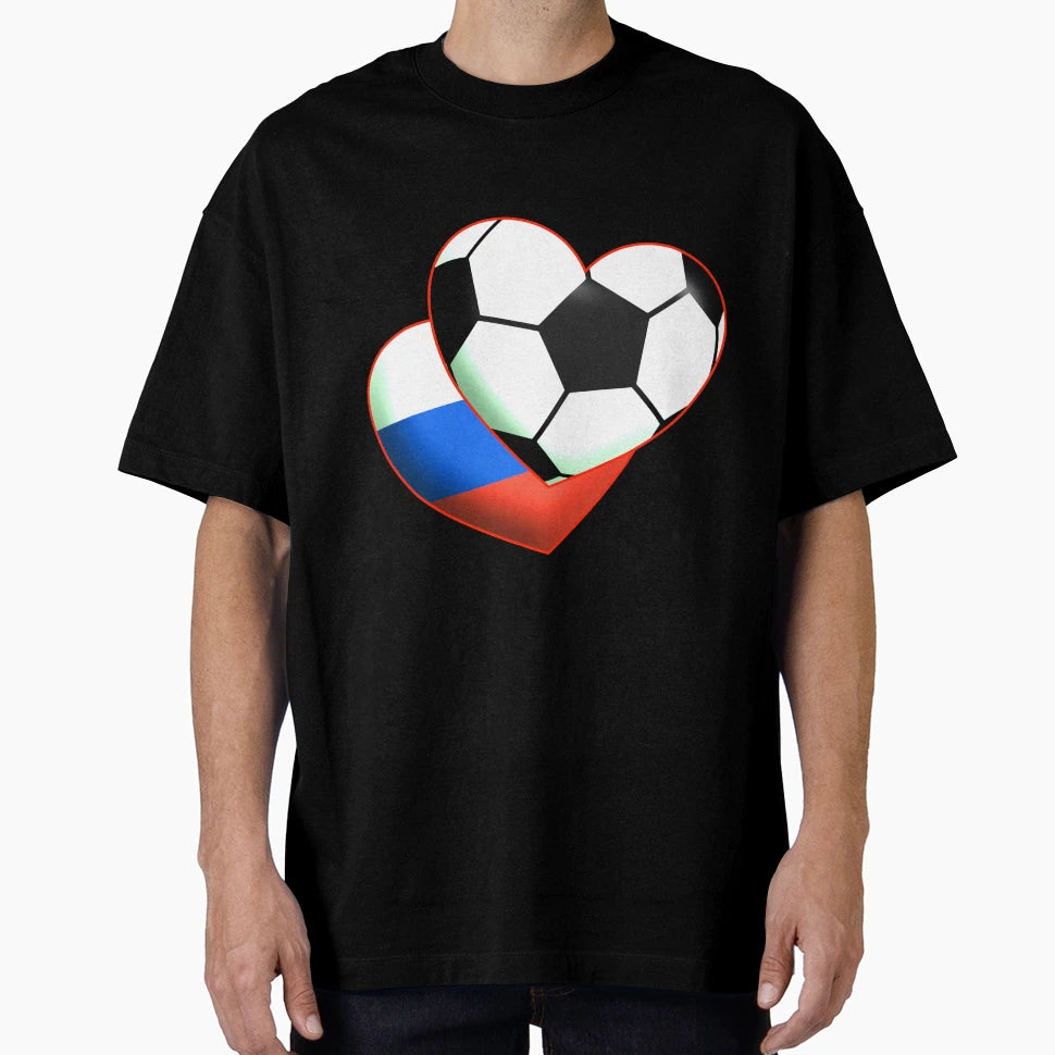 Football Heart Russia T-Shirt - Streetwear Style for Adults - T-Shirt, Sweatshirt, Hoodie