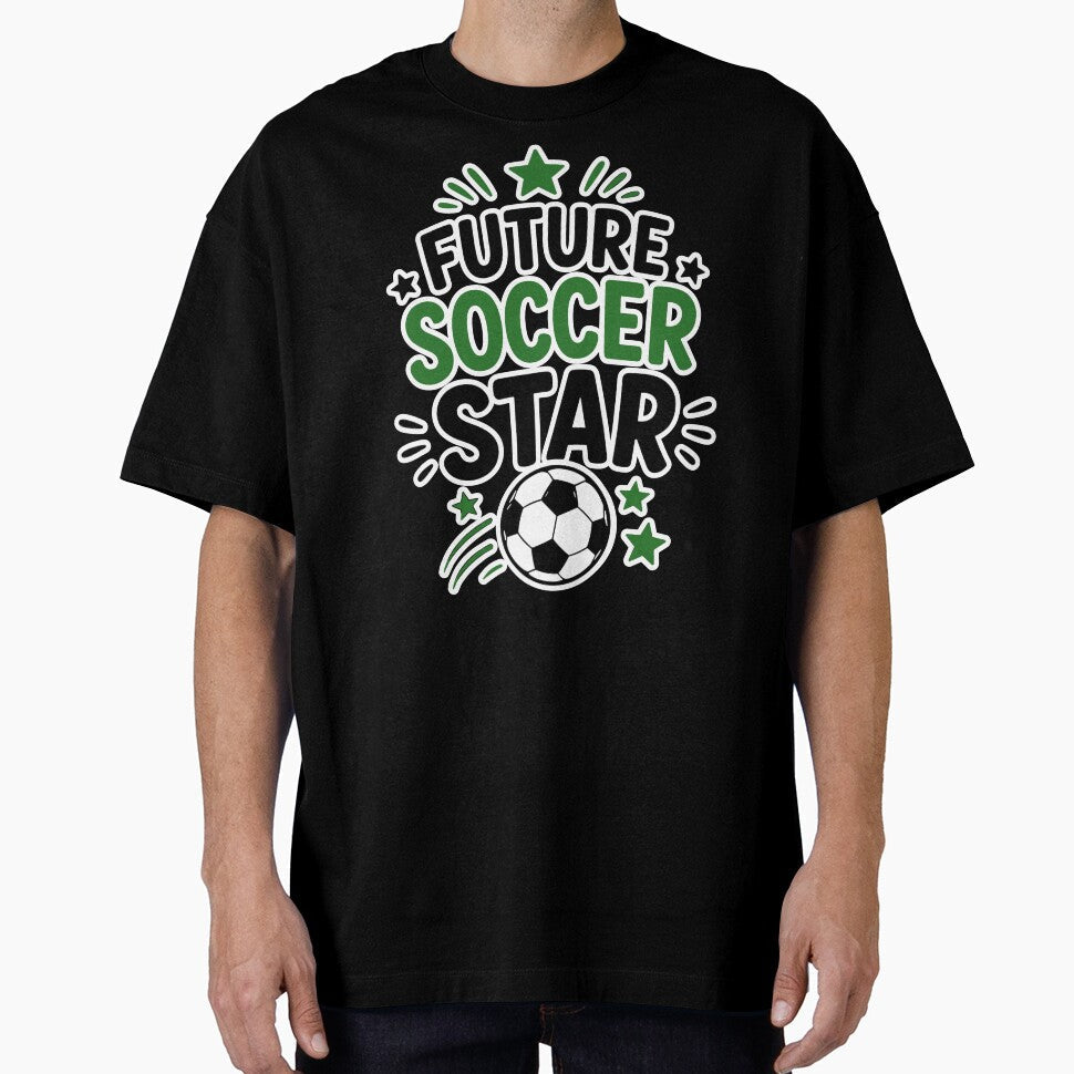 Future Soccer Star Kids Player Gift by Phrase Studio - Adult & Kids T-Shirts, Sweatshirts & Hoodies apparel design preview 1