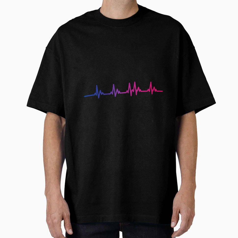 Bi Heartbeat T-Shirt - Aesthetic Graphic for Adults - T-Shirt, Sweatshirt, Hoodie