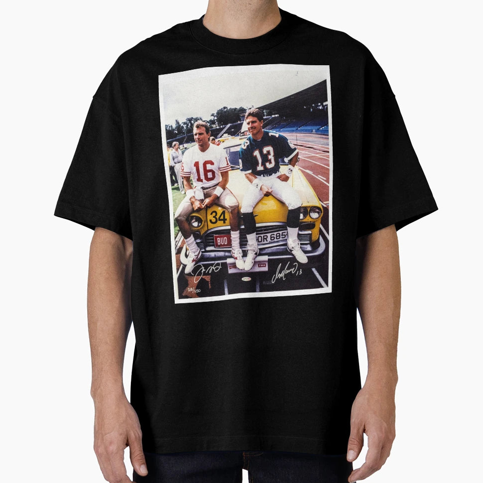 Dan Marino Joe Montana T-Shirt - Aesthetic Graphic Men Women - T-Shirt, Sweatshirt, Hoodie