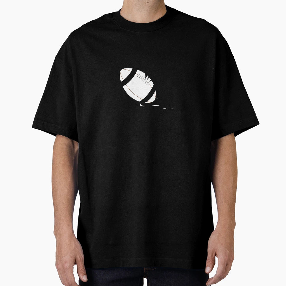 I Love Football Black Football Black T-Shirt - Custom Art Print Men Women - T-Shirt, Sweatshirt, Hoodie