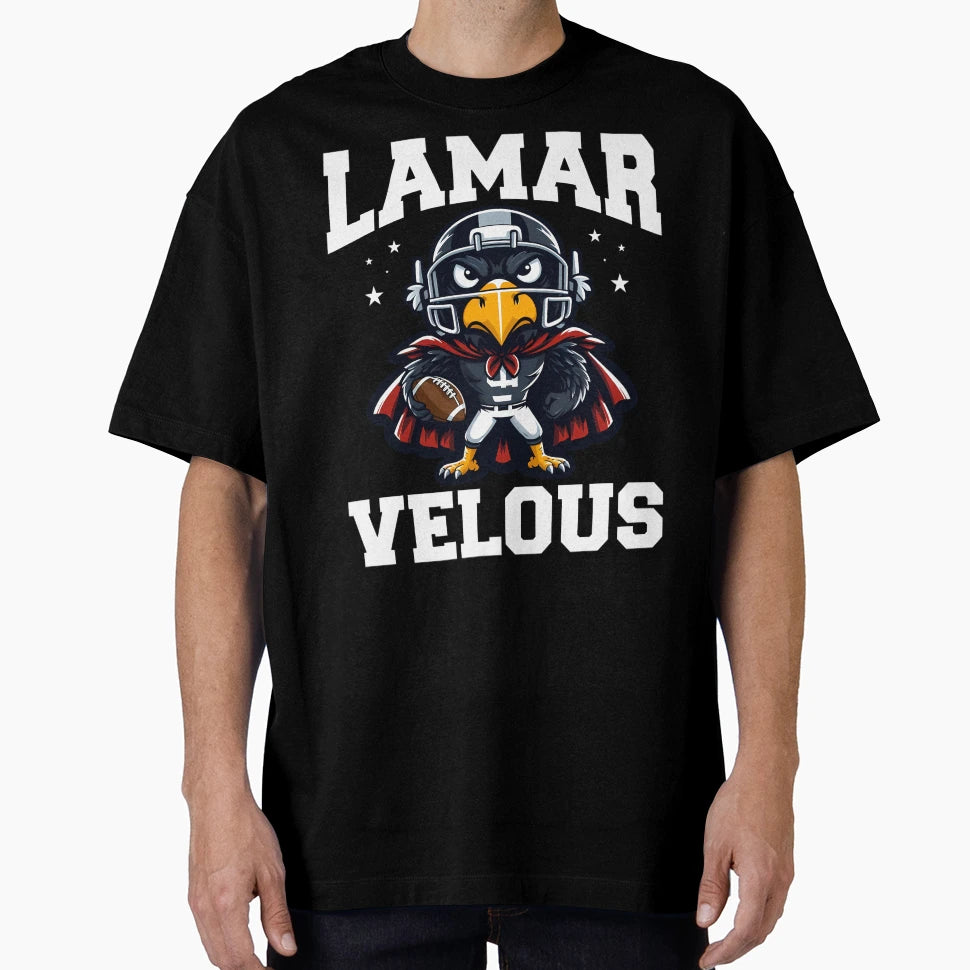 Lamar More Like Lamarvelous Football T-Shirt - Graphic Print Men Women - T-Shirt, Sweatshirt, Hoodie