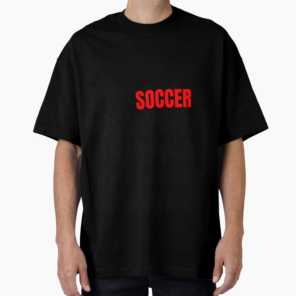 Eat Sleep Soccer Repeat Red Black T-Shirt - Minimalist Print for Adults - T-Shirt, Sweatshirt, Hoodie
