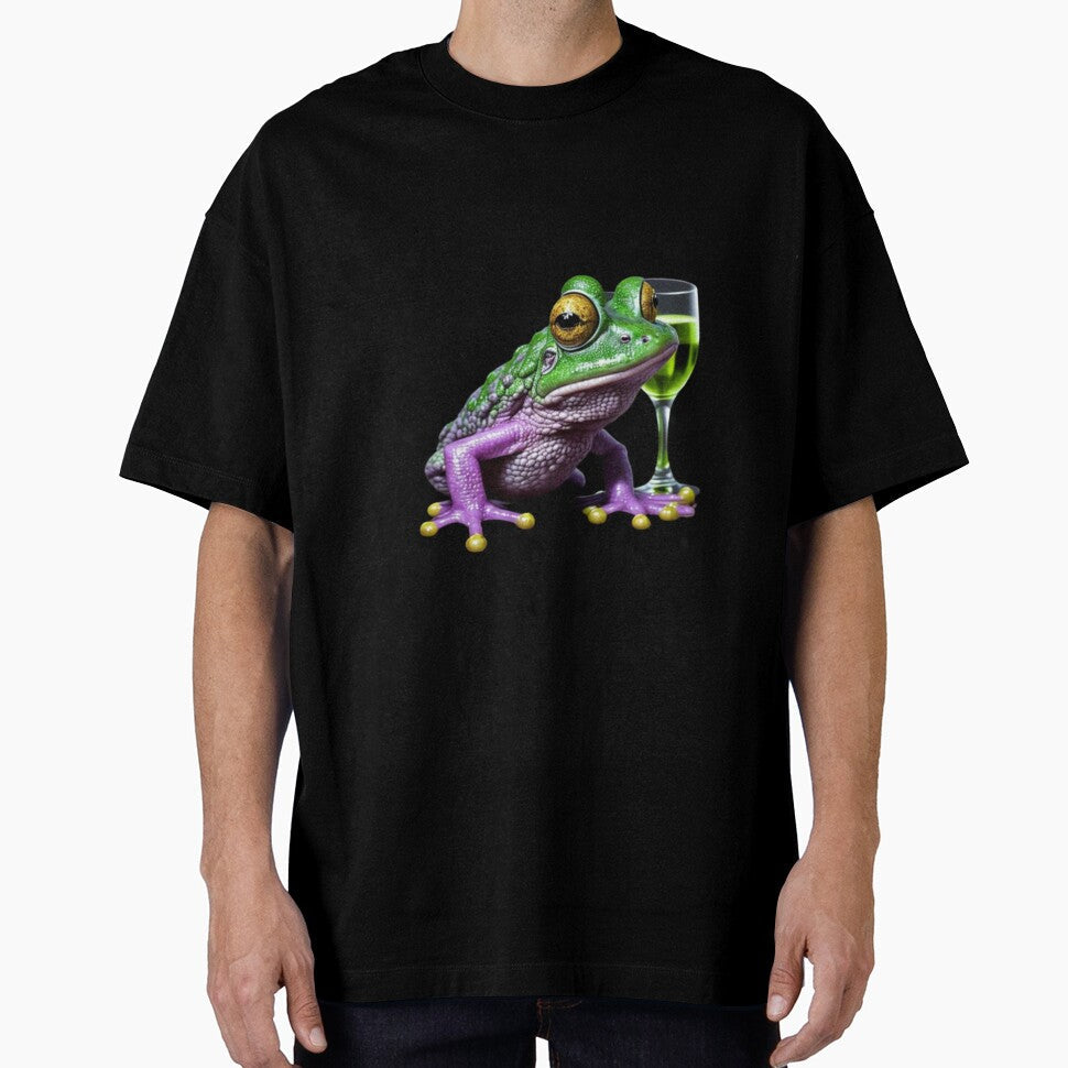 Leopard frog" funny with grass of wine lover by - Adult & Kids T-Shirts, Sweatshirts & Hoodies apparel design preview 1