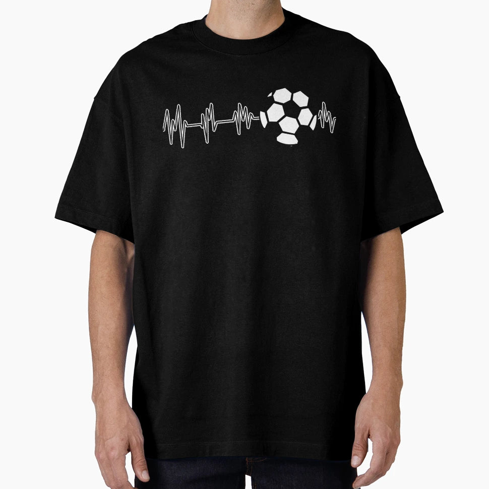 Football Heartbeat Sports Passion T-Shirt - Casual Everyday Wear Men Women - T-Shirt, Sweatshirt, Hoodie