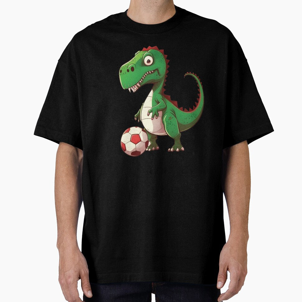 Dinosaur Prehistoric Soccer Player by PatternBestFan - Adult & Kids T-Shirts, Sweatshirts & Hoodies apparel design preview 1