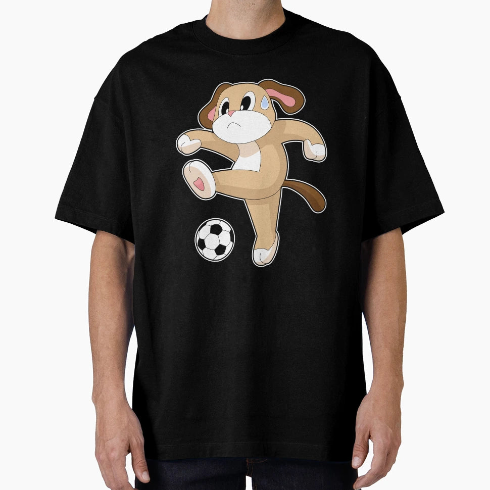 Dog Soccer Player Soccer T-Shirt - Minimalist Print Unisex - T-Shirt, Sweatshirt, Hoodie