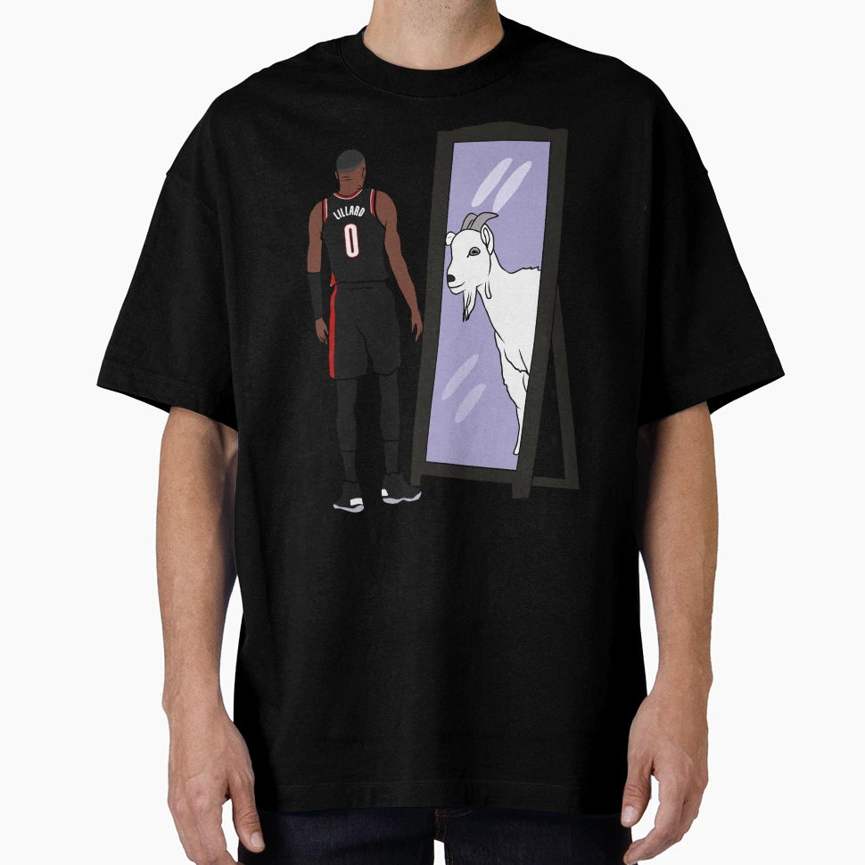 Damian Lillard Mirror Goat T-Shirt - Minimalist Print Men Women - T-Shirt, Sweatshirt, Hoodie
