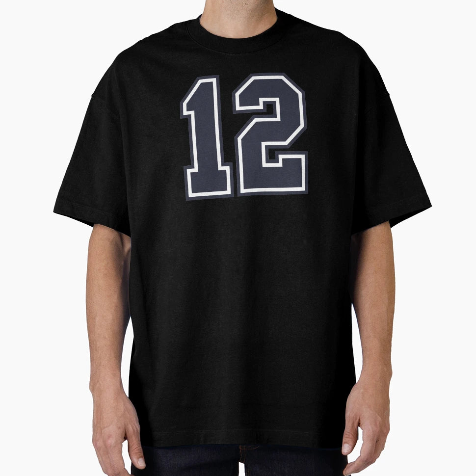 12 Sports Number Twelve T-Shirt - Trendy Graphic for Adults - T-Shirt, Sweatshirt, Hoodie