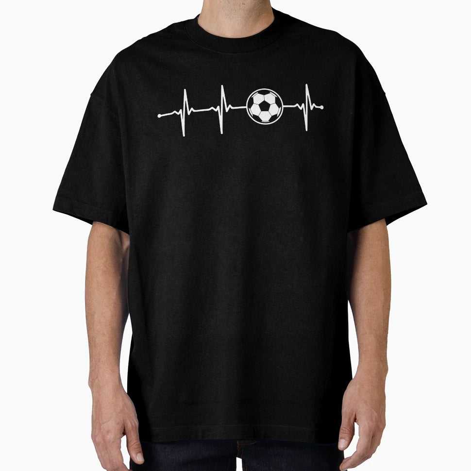 My Heart Beats Soccer Football Ball T-Shirt - Minimalist Print for Adults - T-Shirt, Sweatshirt, Hoodie