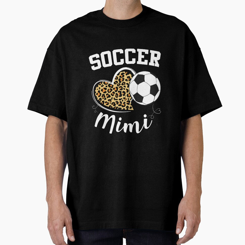 Soccer Mimi Heart Leopard Mom Grandma by BundlerVq - Adult & Kids T-Shirts, Sweatshirts & Hoodies apparel design preview 1