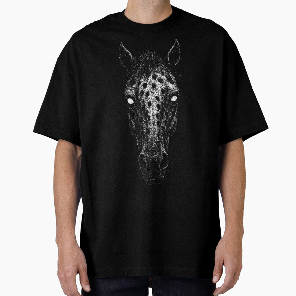 Appaloosa Horse Dark Gothic Portrait by Mortisigil - Adult & Kids T-Shirts, Sweatshirts & Hoodies apparel design preview 1