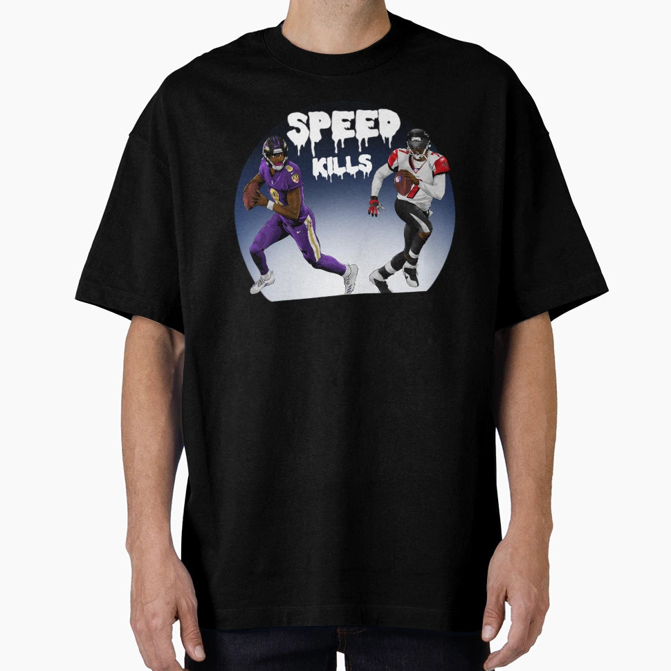 LJ Micheal Vick Speed Kills T-Shirt - Novelty Apparel Men Women - T-Shirt, Sweatshirt, Hoodie