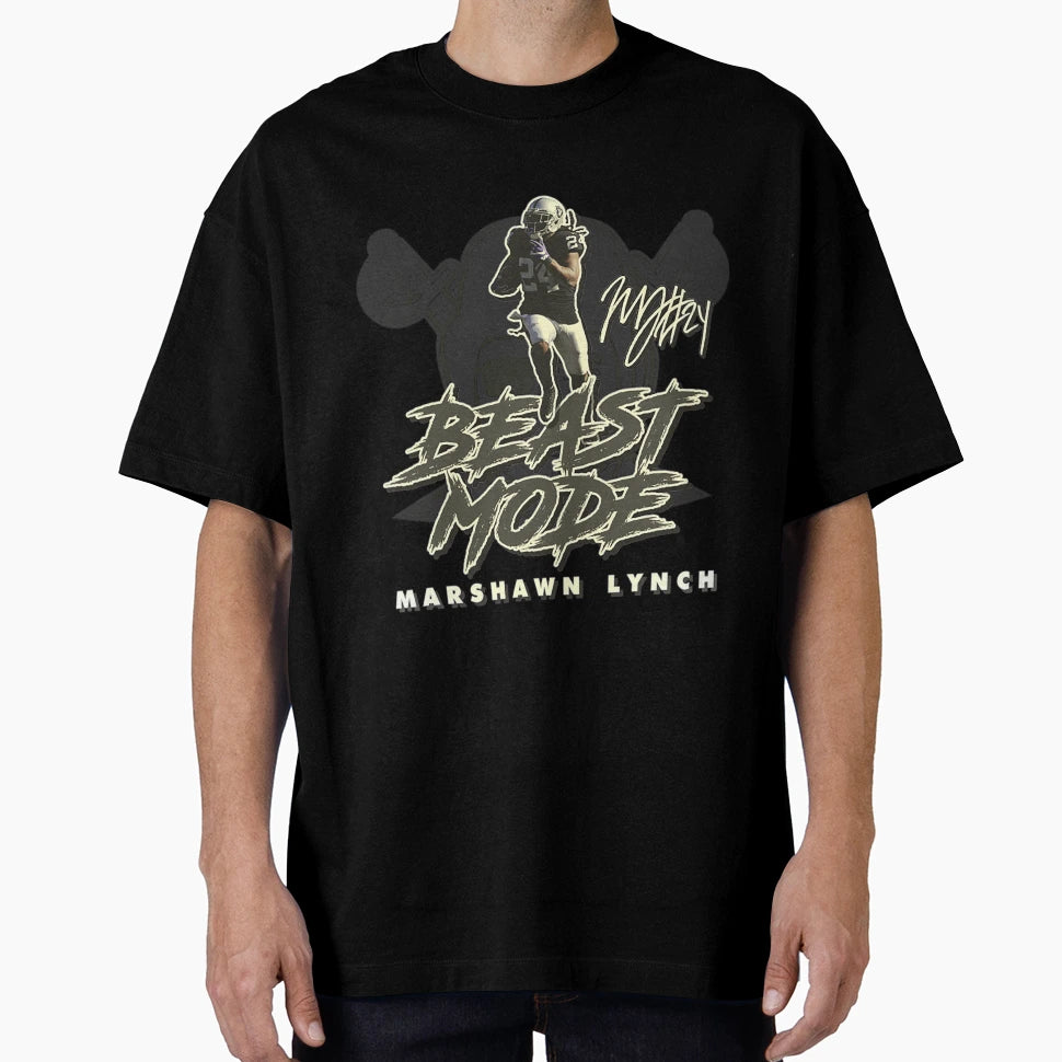 Raiders T Shirtmarshawn Lynch Beast T-Shirt - Aesthetic Graphic for Adults - T-Shirt, Sweatshirt, Hoodie