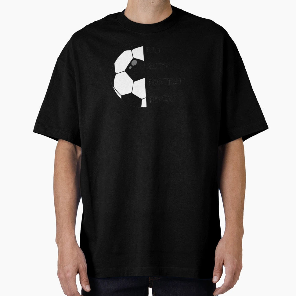 Eat Sleep Football Repeat T-Shirt - Trendy Graphic Men Women - T-Shirt, Sweatshirt, Hoodie