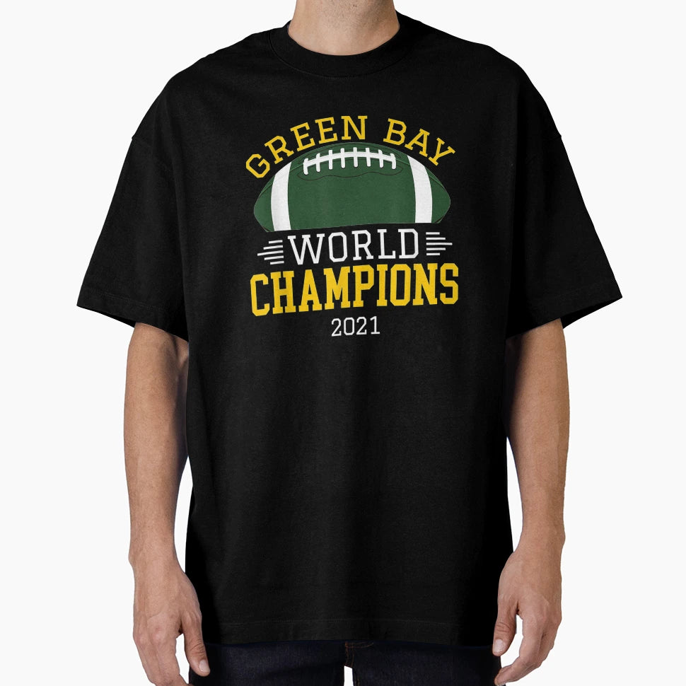 Green Bay World Champions 2021 Green T-Shirt - Unique Graphic Men Women - T-Shirt, Sweatshirt, Hoodie