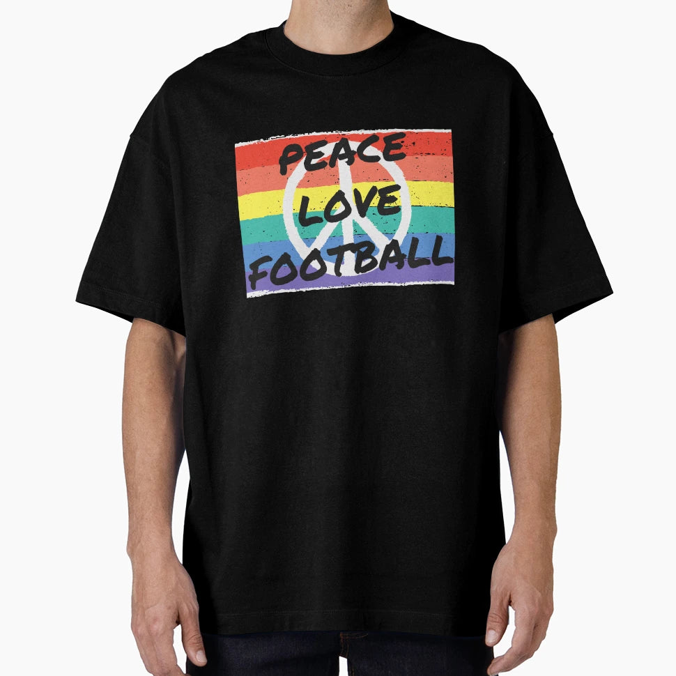 Peace Love Football T-Shirt - Unique Graphic Unisex - T-Shirt, Sweatshirt, Hoodie