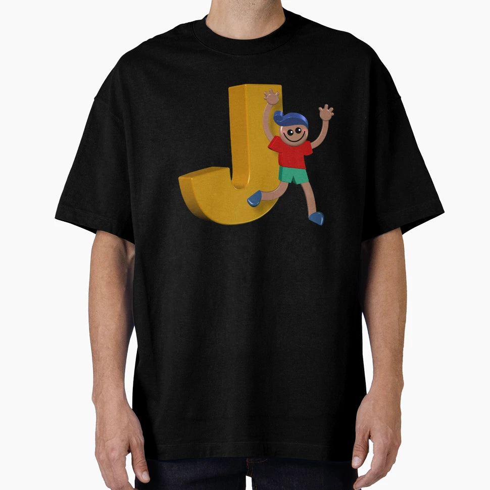 Letter Initial J Child Personalised T-Shirt - Minimalist Print for Adults - T-Shirt, Sweatshirt, Hoodie