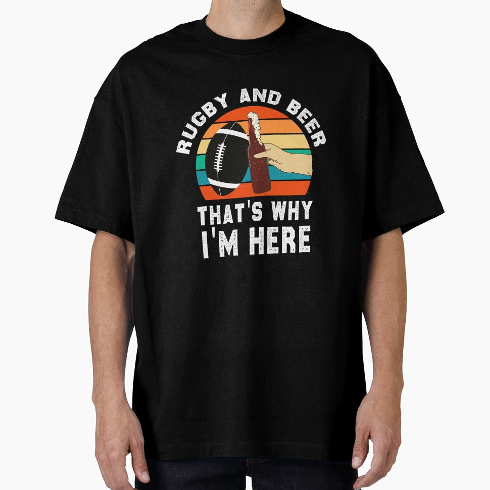 American Football Rugby And Beer T-Shirt - Custom Art Print Men Women - T-Shirt, Sweatshirt, Hoodie