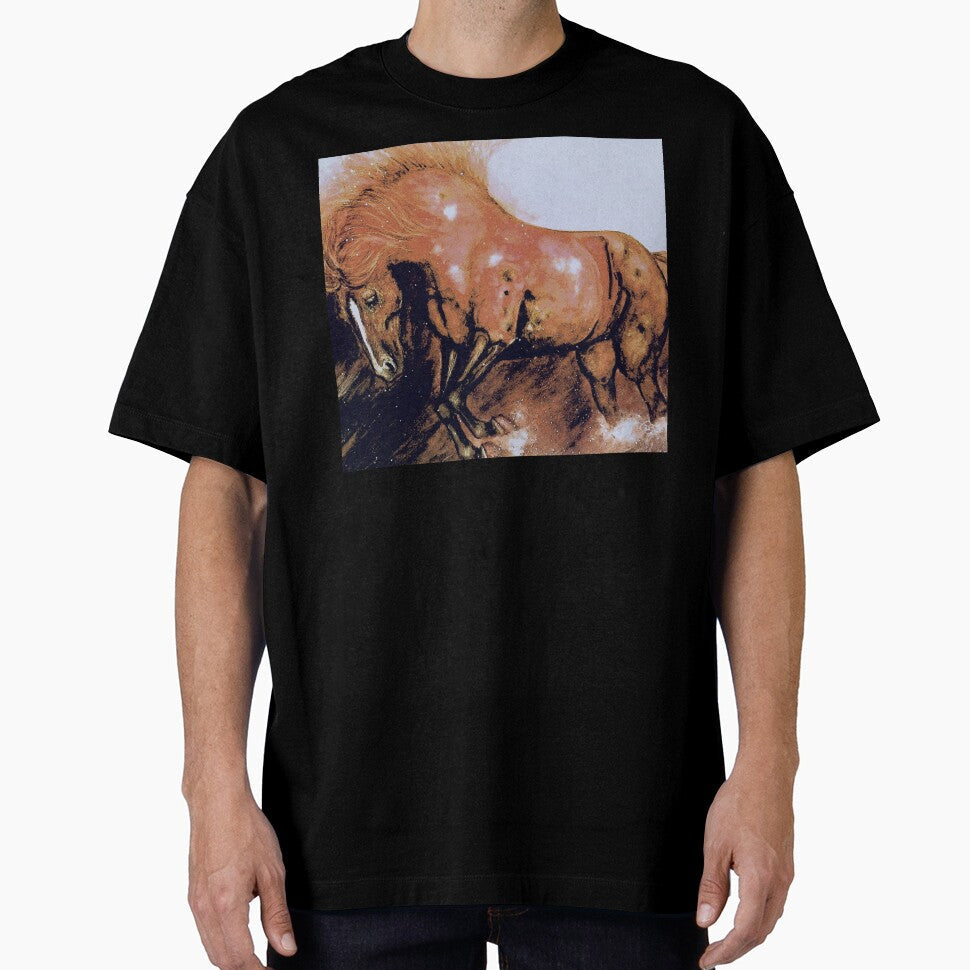 Chestnut horse watetcolor painting by horseaddicted - Adult & Kids T-Shirts, Sweatshirts & Hoodies apparel design preview 1