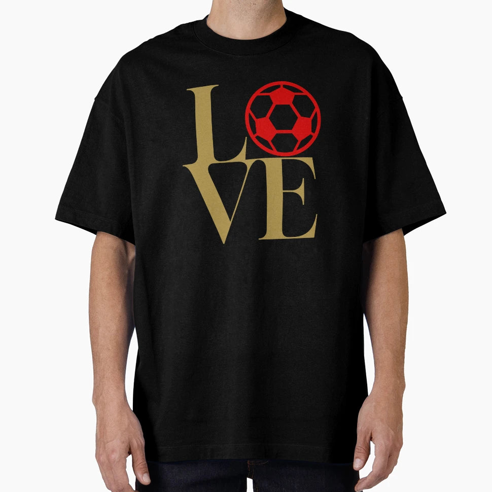 Love Football Gold B T-Shirt - Casual Everyday Wear Unisex - T-Shirt, Sweatshirt, Hoodie