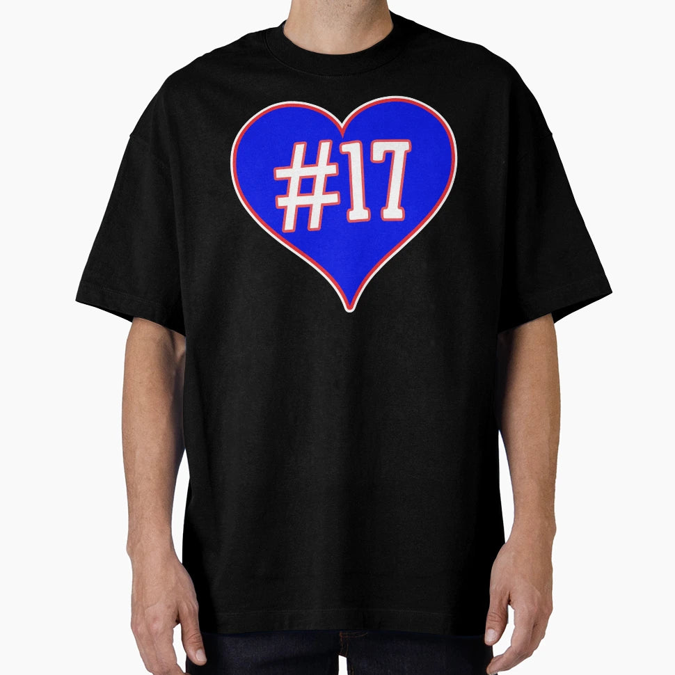 Red White Blue 17 Heart Josh Buffalo T-Shirt - Novelty Apparel Unisex - T-Shirt, Sweatshirt, Hoodie